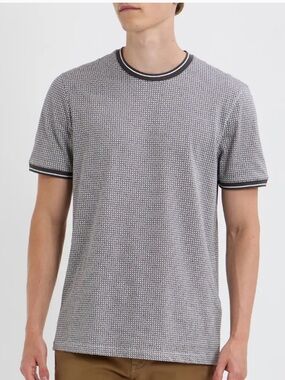 🆗 Nickel & Iron  Black and White Geometric Crewneck Sweater